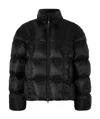 Moncler Byrone Logo Down Jacket In Black