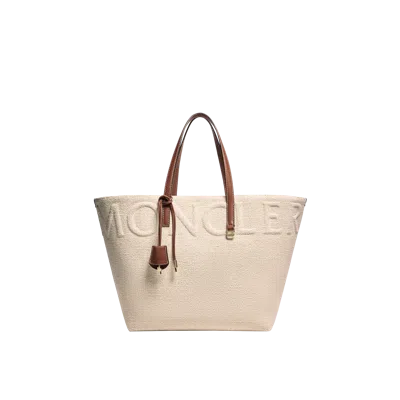 Moncler Very Terry Tote Bag, Women, White, Size: One Size