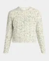 Moncler Cable-knit Wool-blend Sweater In Gray