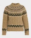 Moncler Patterned Mock-neck Sweater In Multi