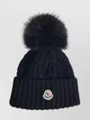 Moncler Virgin Wool And Black Cashmere Beanie Women