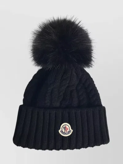 Moncler Cable Knit Pom-pom Detail Beanie