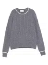 Moncler Cable Knit Sweater  In Gray