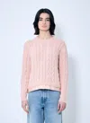Moncler Women Cable Knit Sweater In Pink