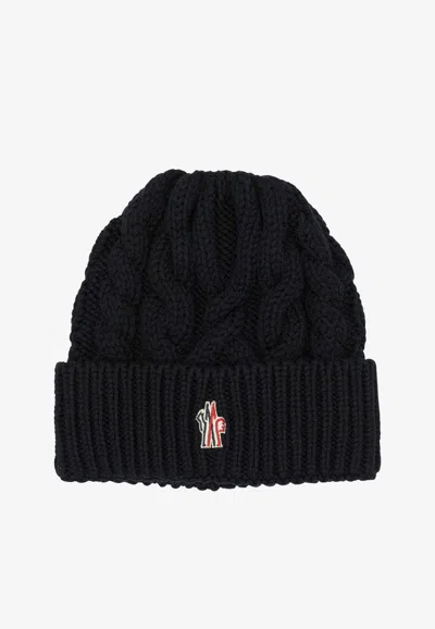 MONCLER CABLE KNIT WOOL BEANIE