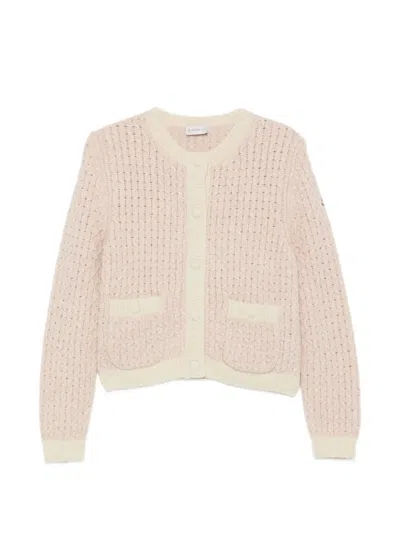 Moncler Cable-knit Button-up Cardigan In Multi