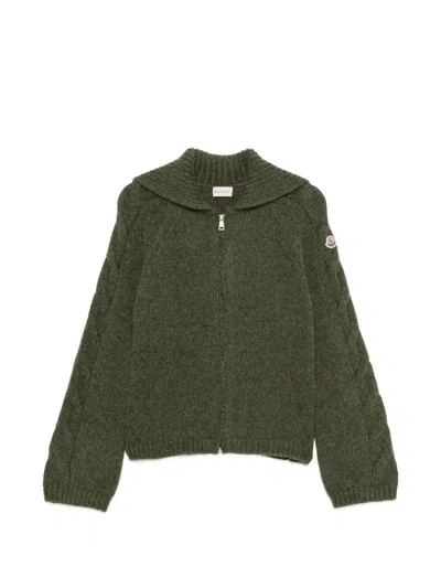 Moncler Cable-knit Zip-up Cardigan In Multi