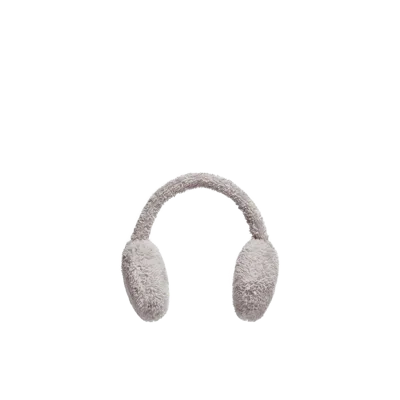 Moncler Padded Teddy Ear Muffs Grey In Blue