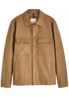 Moncler Callaqui Linen-blend Overshirt In Camel