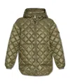 Moncler Camicia Long-sleeved Down Jacket In Green
