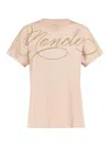 Moncler T-shirt In Beige