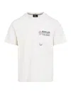 Moncler Cotton T-shirt With Embossed Logo Grenoble Clothing In White