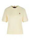 Moncler Grenoble White Cotton Clothing Tshirt In Neutral