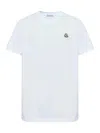 Moncler Men Cotton Pack Of Three Logo Patch T-shirts In White