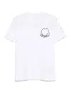 Moncler Printed T-shirt In Cotton In White