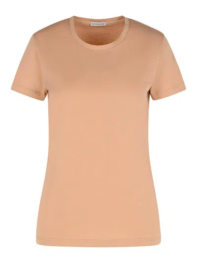 MONCLER PINK COTTON T-SHIRT