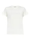 Moncler T-shirt En Coton In Cream