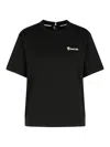 Moncler Grenoble Embossed Logo Cotton Jersey T-shirt In Black