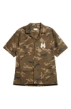 Moncler Camo Camp Shirt In Green