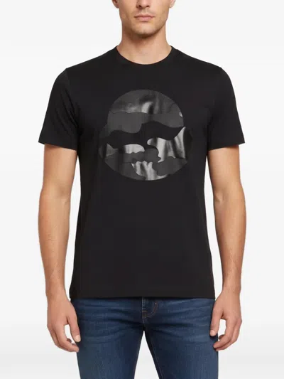 Pre-owned Moncler Camouflage Graphic-print T-shirt In Black