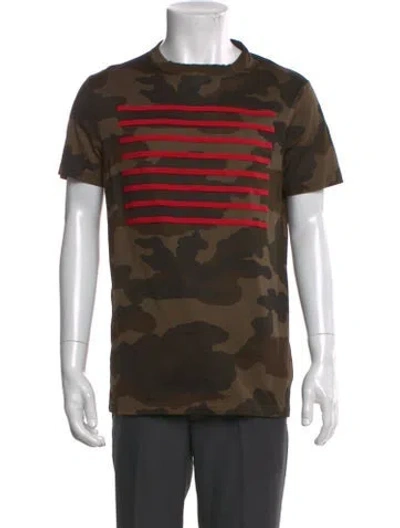 Pre-owned Moncler Camouflage Print Crew Neck T-shirt W/ Tags In Neutral