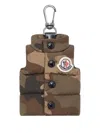 Moncler Camouflage Puffer Vest Keychain In Green