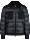 Moncler Long-sleeved Down Jacket In Black