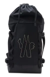 Moncler Canvas Backpack In Black