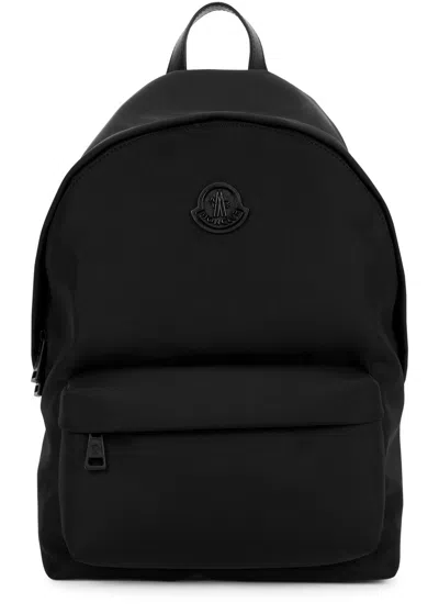 Moncler Canvas Backpack In Black