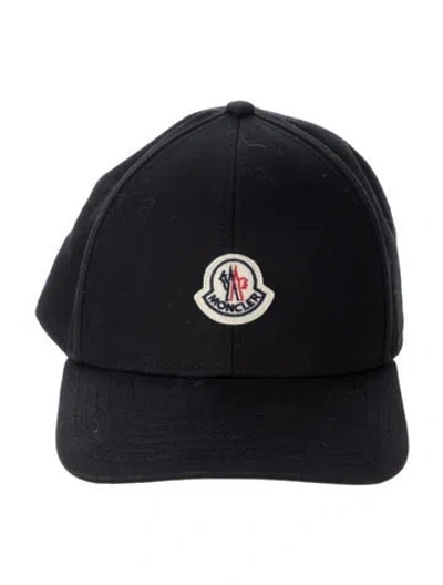 Pre-owned Moncler Canvas Baseball Cap In Black