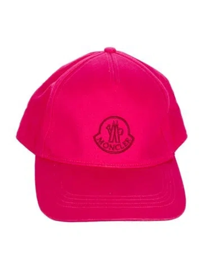 Pre-owned Moncler Canvas Baseball Cap In Pink