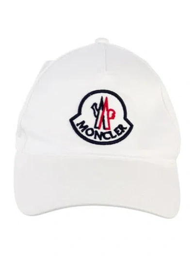Pre-owned Moncler Canvas Baseball Hat In White