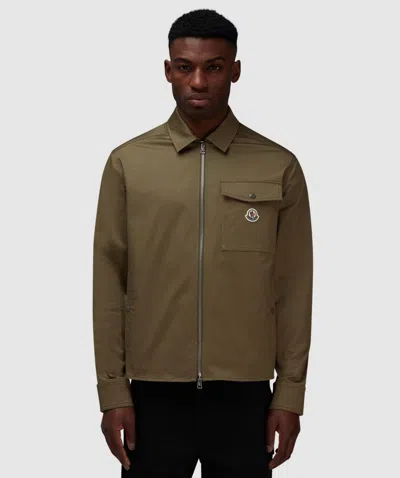 MONCLER MONCLER CANVAS ZIPPED OVERSHIRT