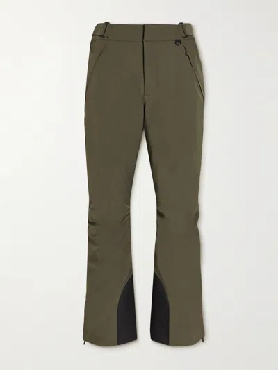 Moncler Canvas-trimmed Shell Ski Pants In Green