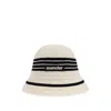Moncler Bucket Cotton Blend Hat In Neutral