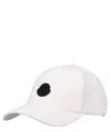 Moncler Cotton Baseball Cap In White