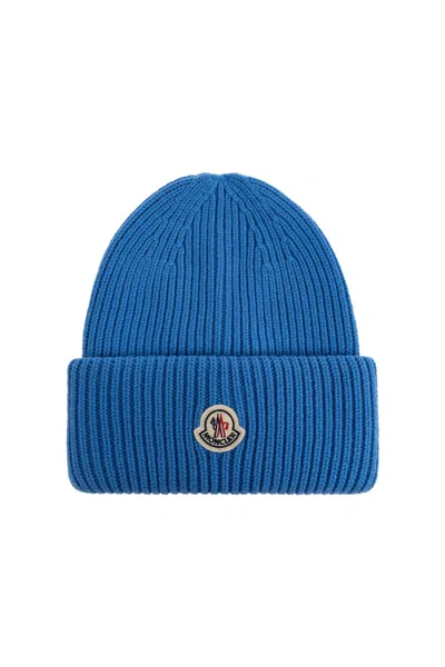 Moncler Cap With Logo In Blue