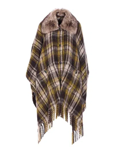 Moncler Logo Cape In Multi