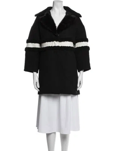 Pre-owned Moncler Cape In Black/white