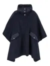 Moncler Cape Dark Blue In Blue