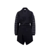 Moncler Cape En Feutre De Laine Matelassé In Bleu