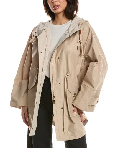Moncler Cape Jacket In Brown