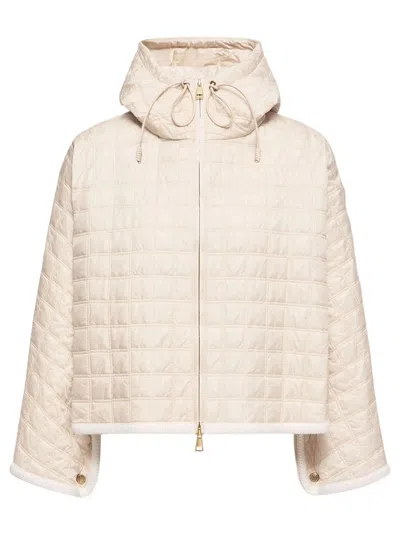 Moncler Cappa Imbottita Con Cappuccio E Trapuntatura A Riquadri In Multi