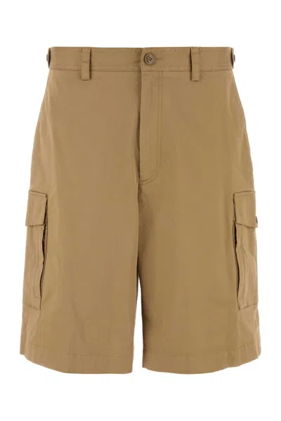 MONCLER MONCLER CAPPUCCINO STRETCH COTTON BERMUDA SHORTS