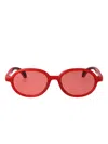 Moncler Caprice Round-frame Sunglasses In Red