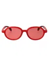 Moncler Caprice Round-frame Sunglasses In Red