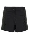 Moncler Combination Panel Active Shorts With Classic Button Closure