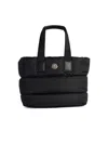 Moncler Caradoc Padded Nylon Shoulder Bag With Logo Patch In Black