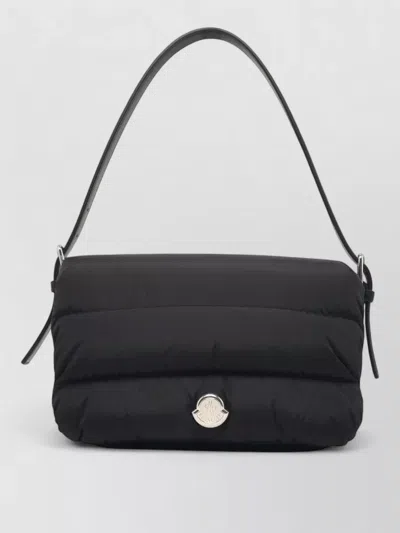 Moncler Caradoc Baguette Polyamide Shoulder Bag Padded In Black