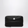 Moncler Caradoc Beauty Case In Quilted Black Nylon In Black